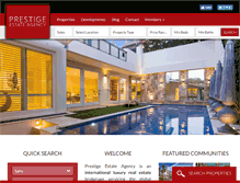 Tablet Screenshot of prestigeestateagency.com